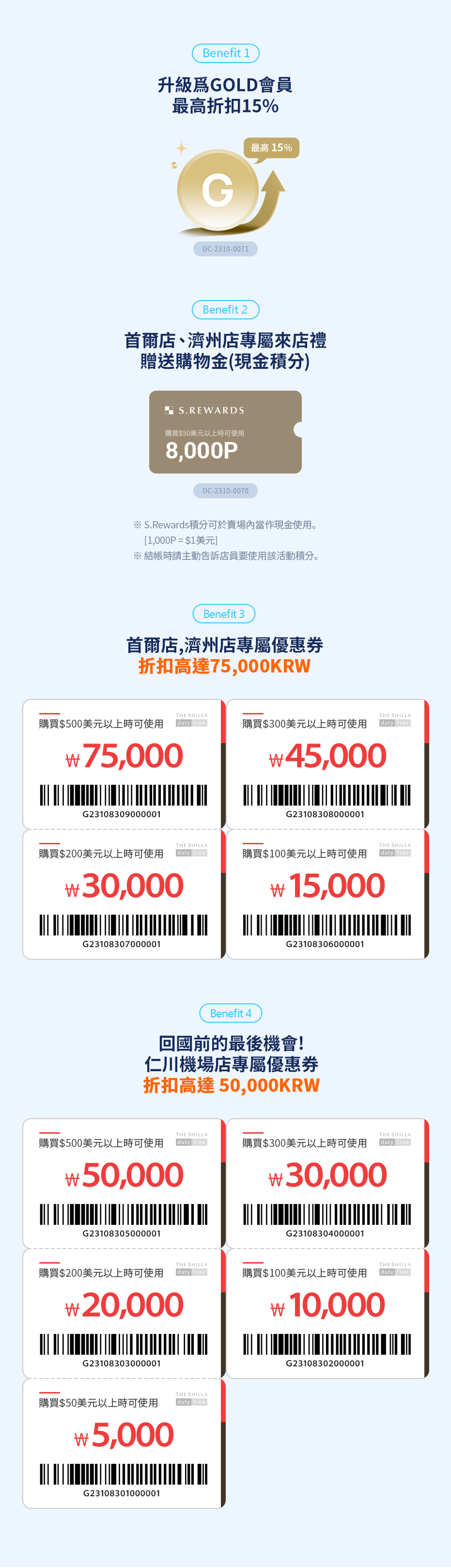 JCB信用卡持卡人專用新羅免稅店特別優惠