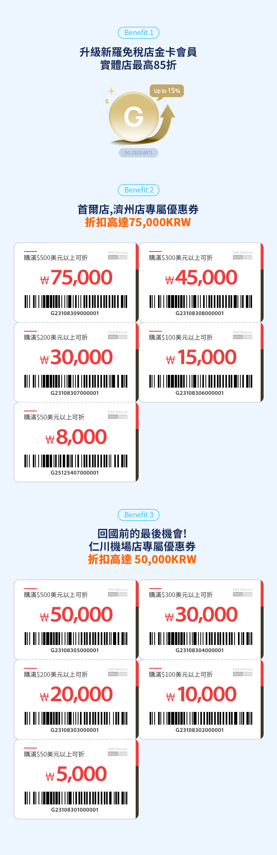 JCB信用卡持卡人專用新羅免稅店特別優惠