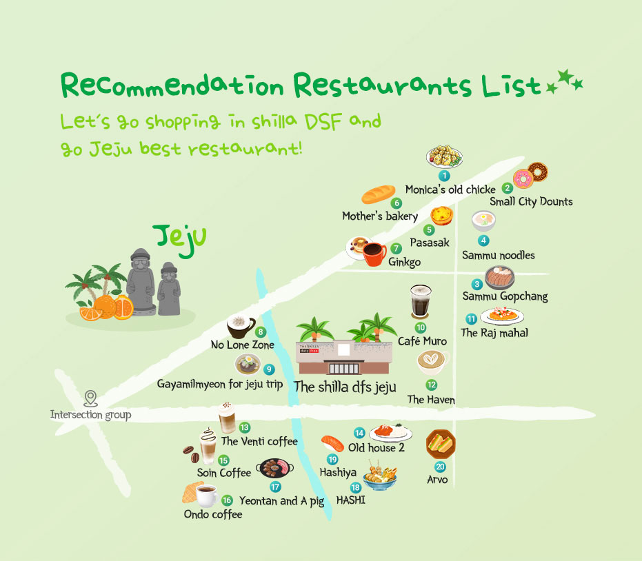Let’s go shopping in shilla DSF and go Jeju best restaurant! Recommendation Restaurants List