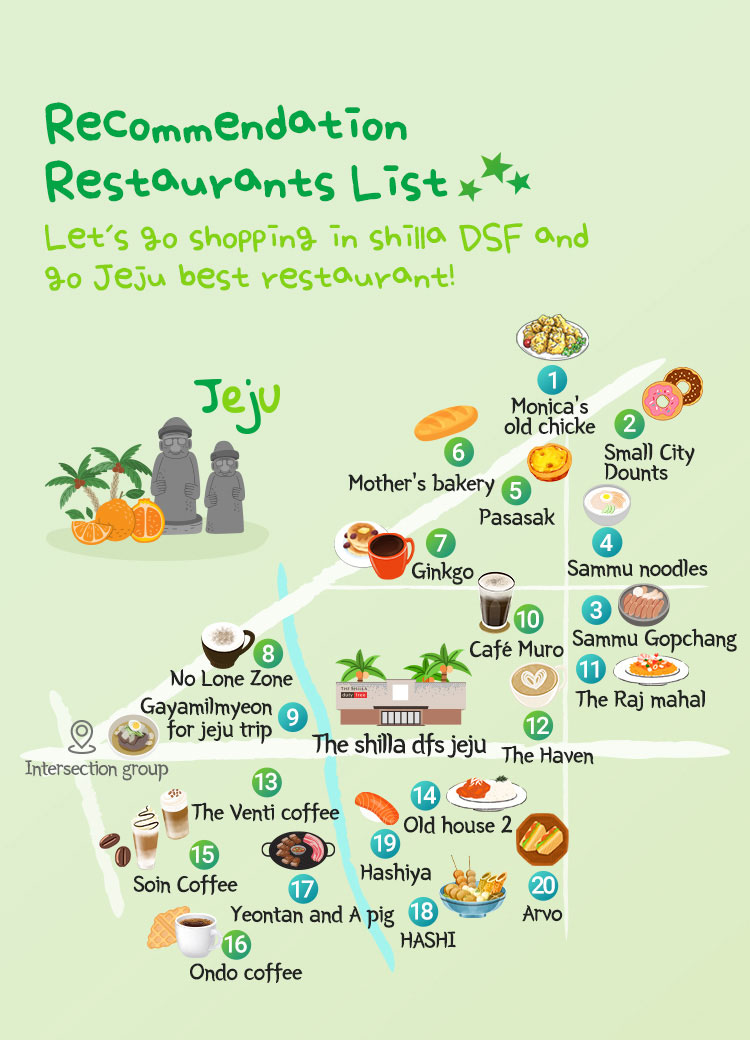 Let’s go shopping in shilla DSF and go Jeju best restaurant! Recommendation Restaurants List